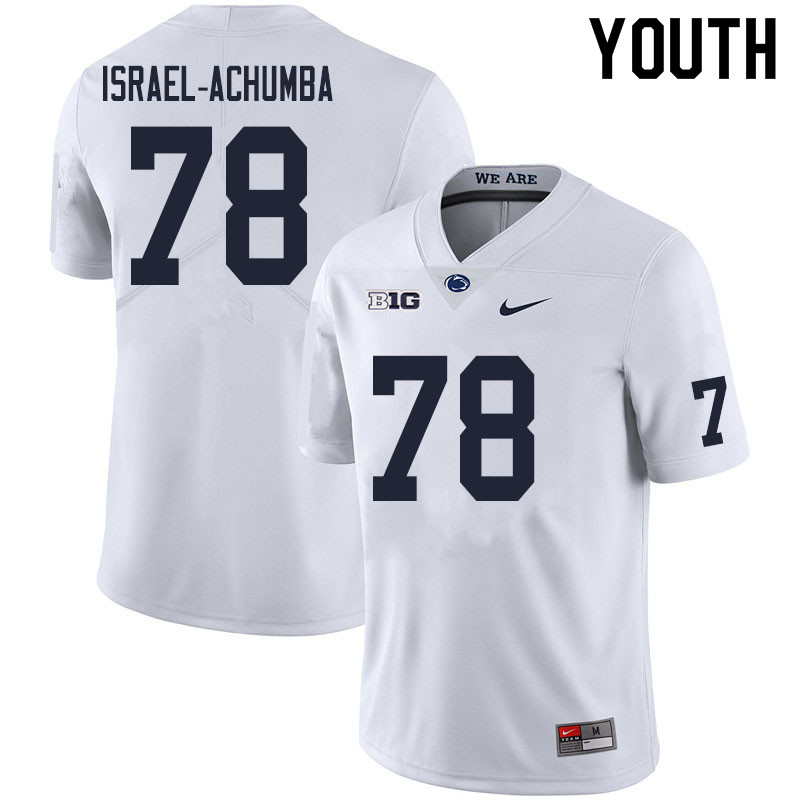 Youth #78 Golden Israel-Achumba Penn State Nittany Lions College Football Jerseys Sale-White